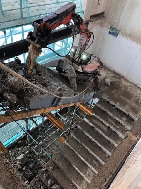 Demolition of concrete staircase — staircase demolition Kerala